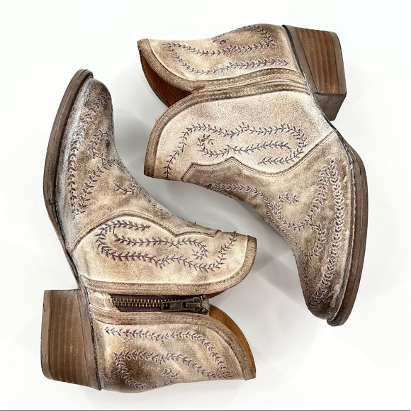 Sterling River Women's Taupe Embroidered R-Toe Boot 7.5 - Picture 5 of 10